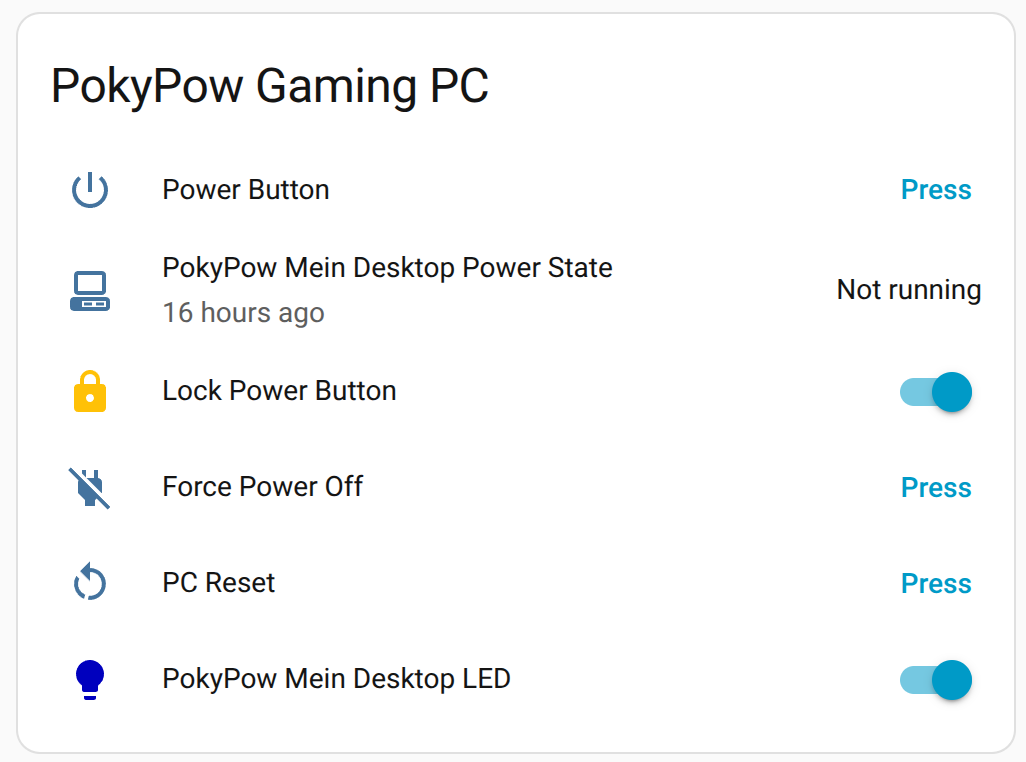 PokyPow in Home Assistant